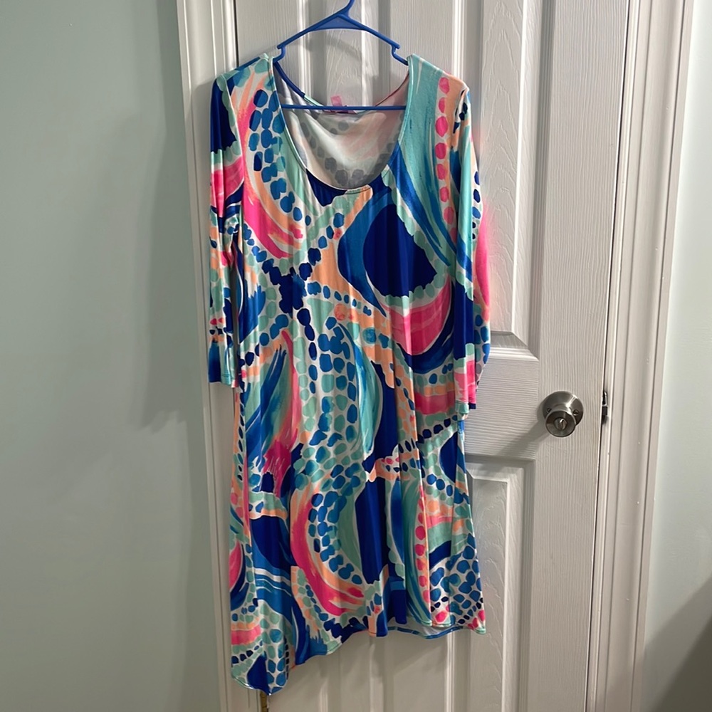 Lilly Pulitzer asymmetrical dress xl